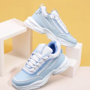 light blue & white sneakers